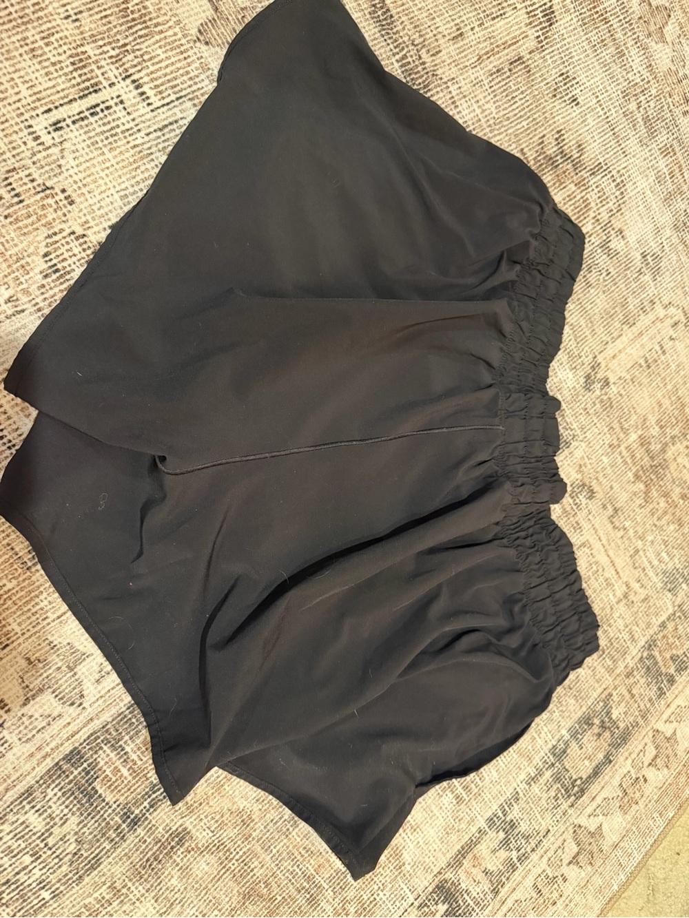 Women’s Black Athletic Shorts with Elastic Waist
